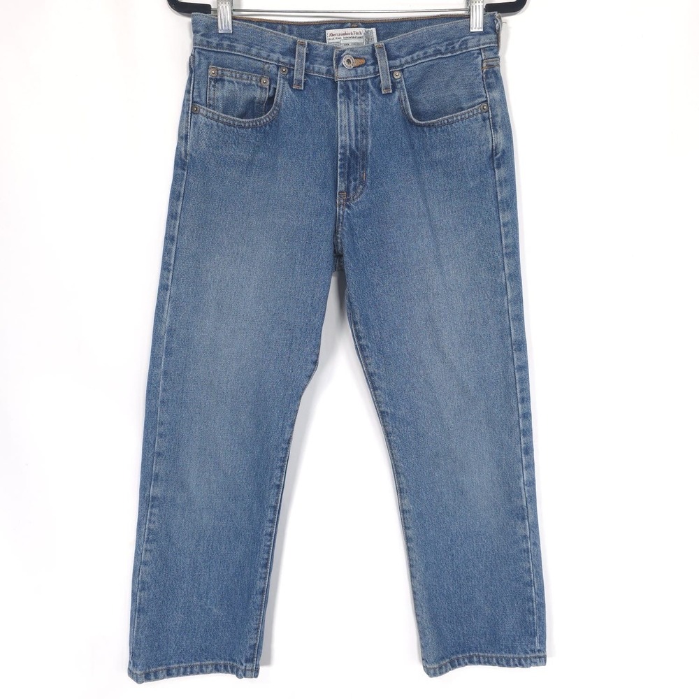 ABERCROMBIE & FITCH Size 4 Women's Jeans Blue Denim Capri USA Made Exclusive VTG